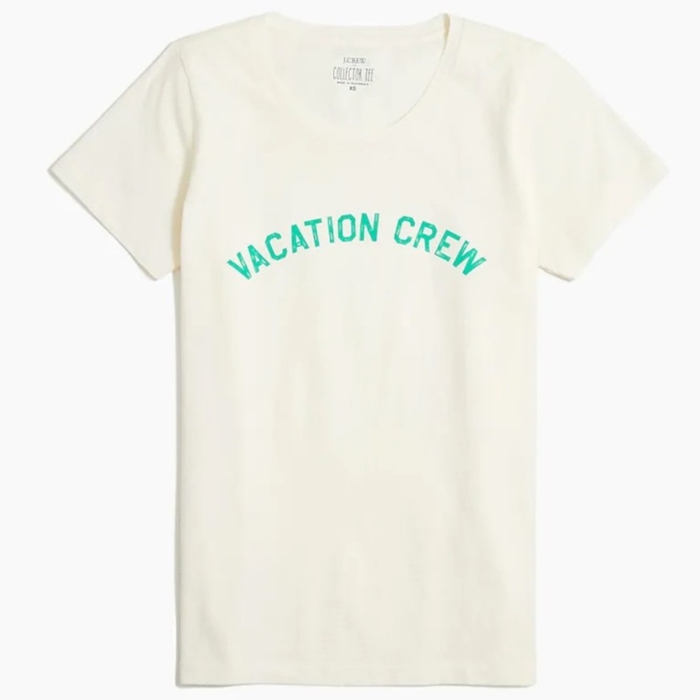 J. CREW Graphic Tee Vacation Crew Short Sleeve Crew Neck T-Shirt